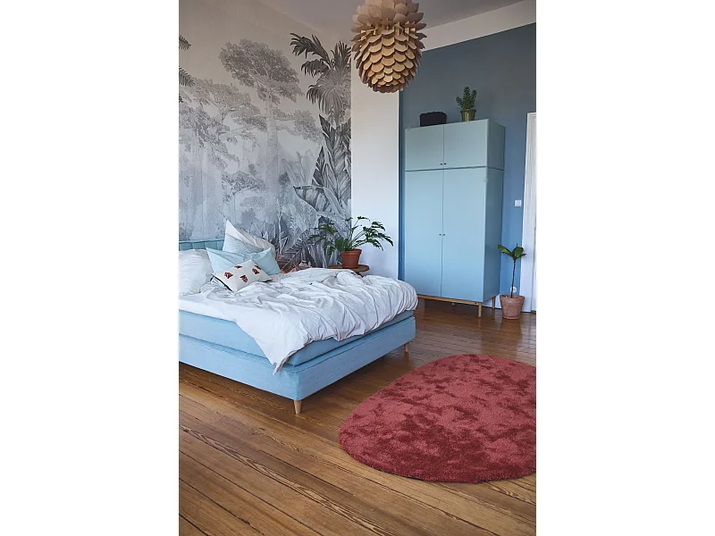 Handgetuft shaggy tapijt 135x200 cm roest Cozy