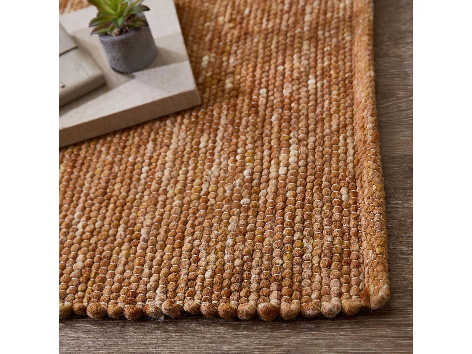 Tapis en laine réversible tissé à la main 70x140 cm terra Alpen