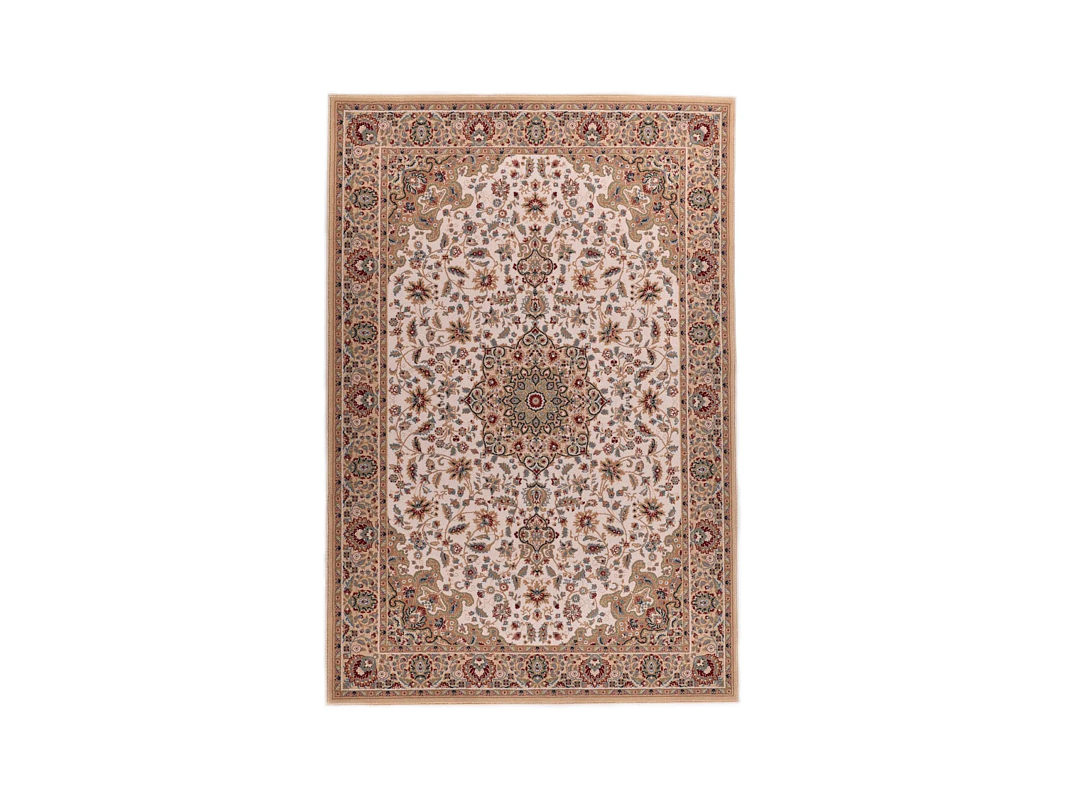 Gewebter Orientteppich mit Bordüre 240x340 cm Beige Dolna