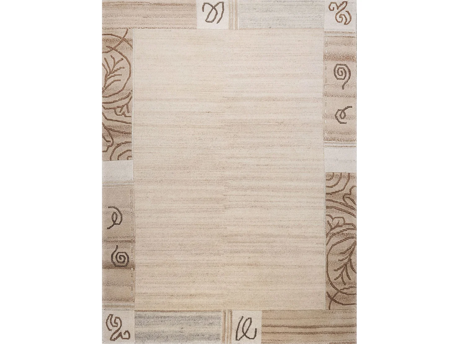 Tapis en laine noué à la main 60x90 cm natural gris Nakarta