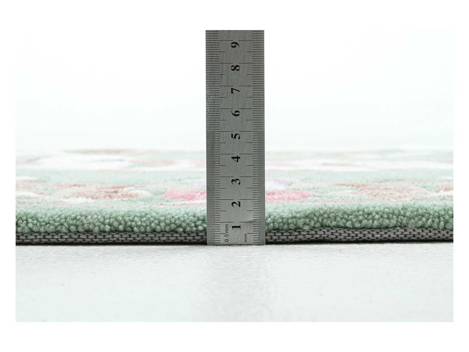 Tapis tufté à la main avec bordure, style Aubusson  120x170 cm vert Ming