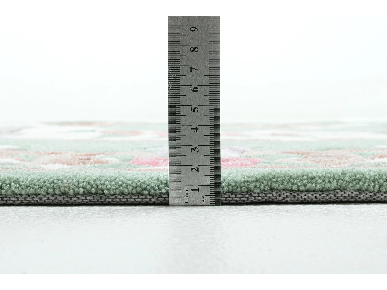 Tapis tufté à la main avec bordure, style Aubusson  120x170 cm vert Ming