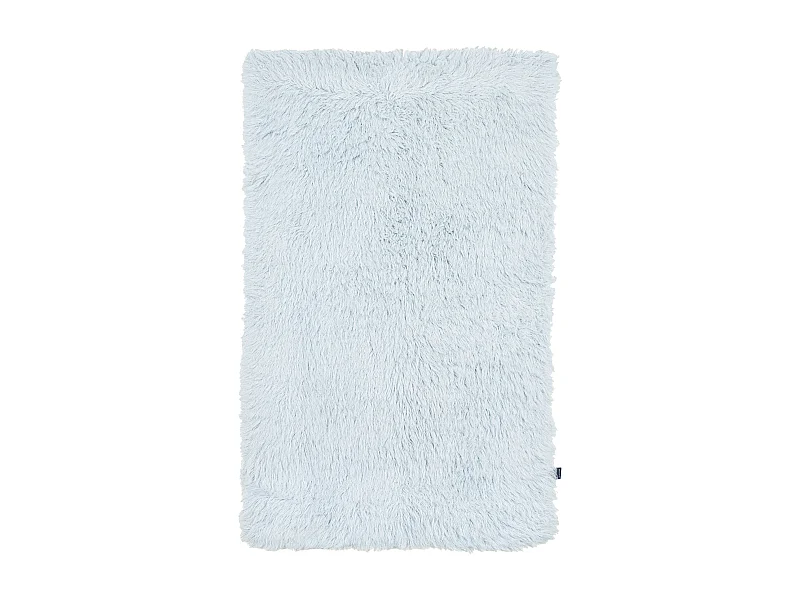 Handgewebter Naturwollshaggy 80x160 cm Hellblau Fluffy