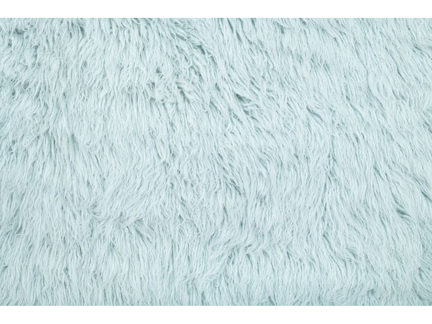 Tapis shaggy en laine naturelle tissé à la main  80x160 cm bleu clair Fluffy