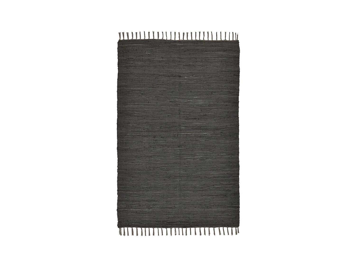 Tapis en coton tissé à la main et réversible 160x230 cm anthracite Happy Cotton