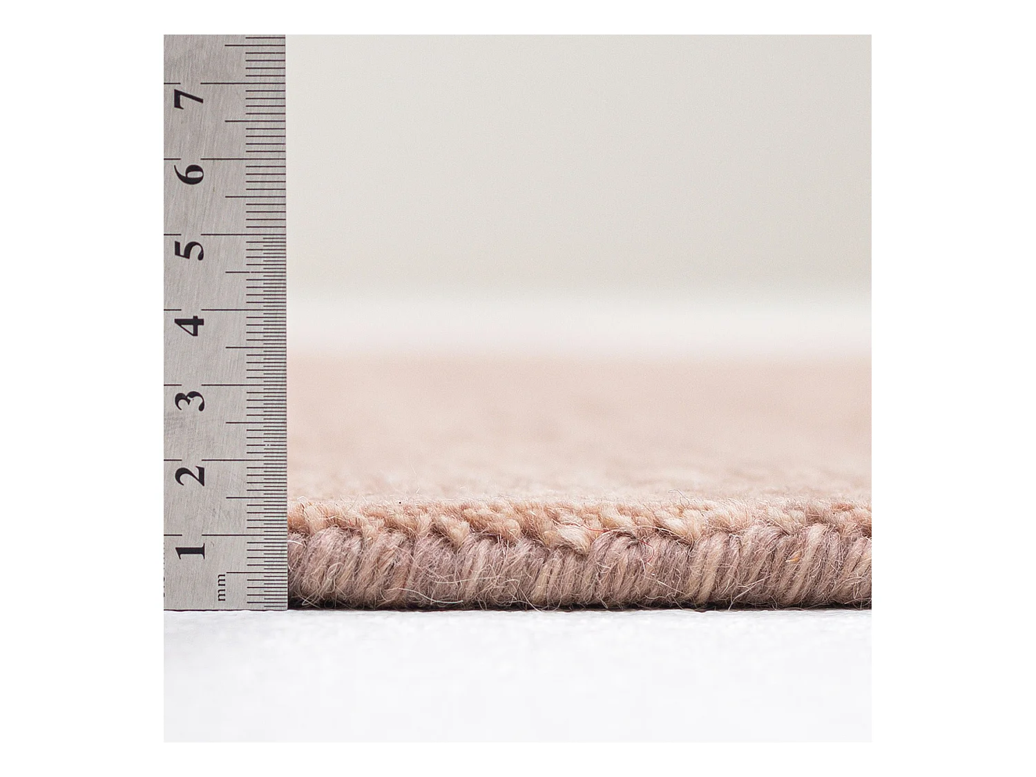 Handgewebter UNI Teppich 90x160 cm Beige Holi