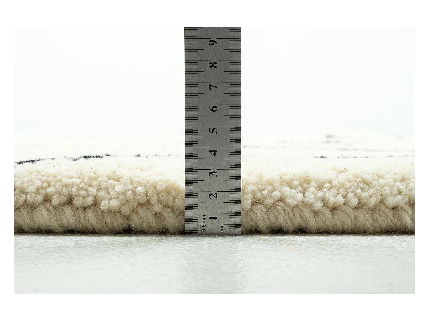 Tapis berbère Marmoucha noué à la main  190x290 cm noir et blanc Marmoucha