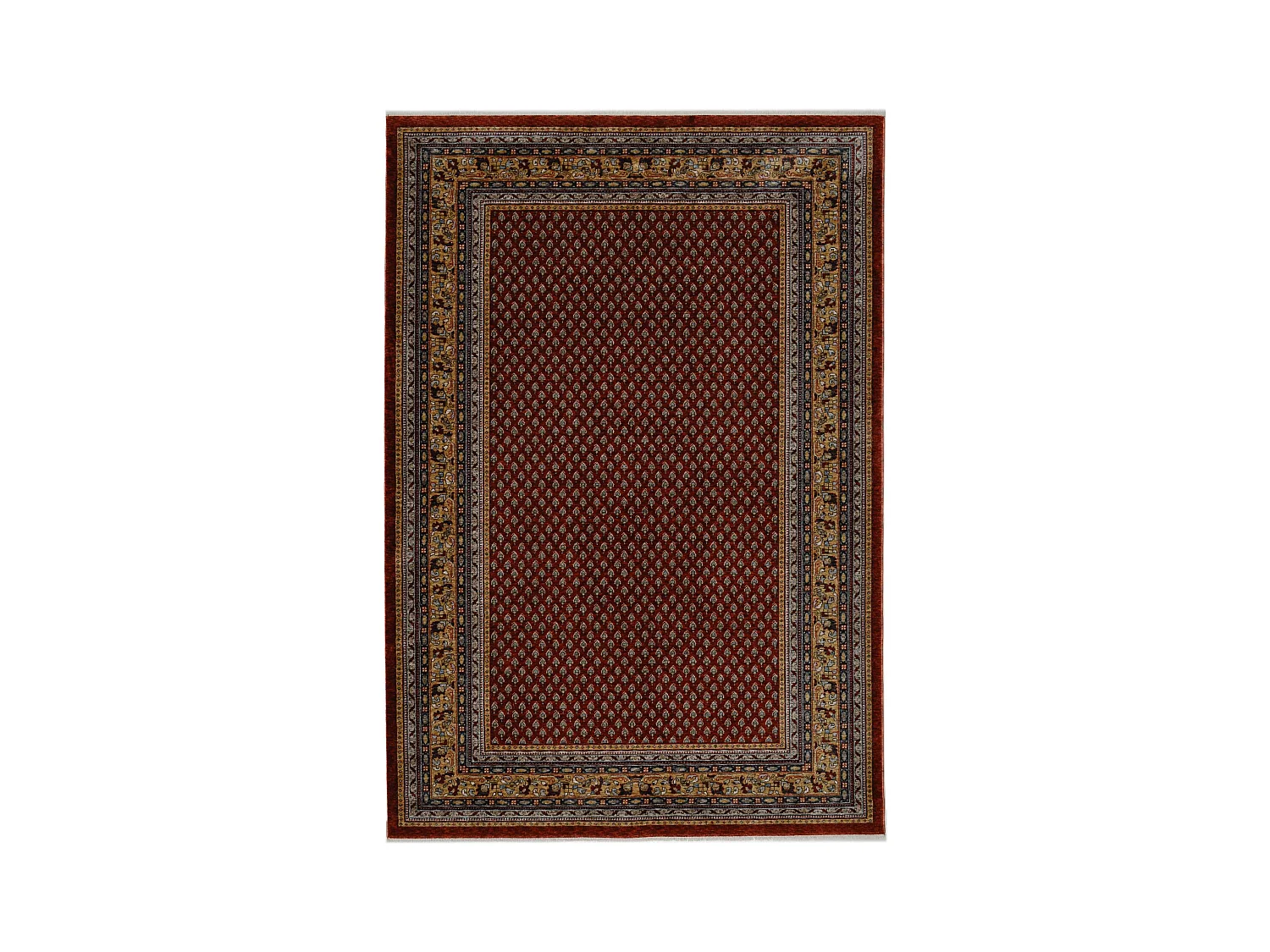 Tapis à bordure de style oriental  120x180 cm rouge multi Beatrice