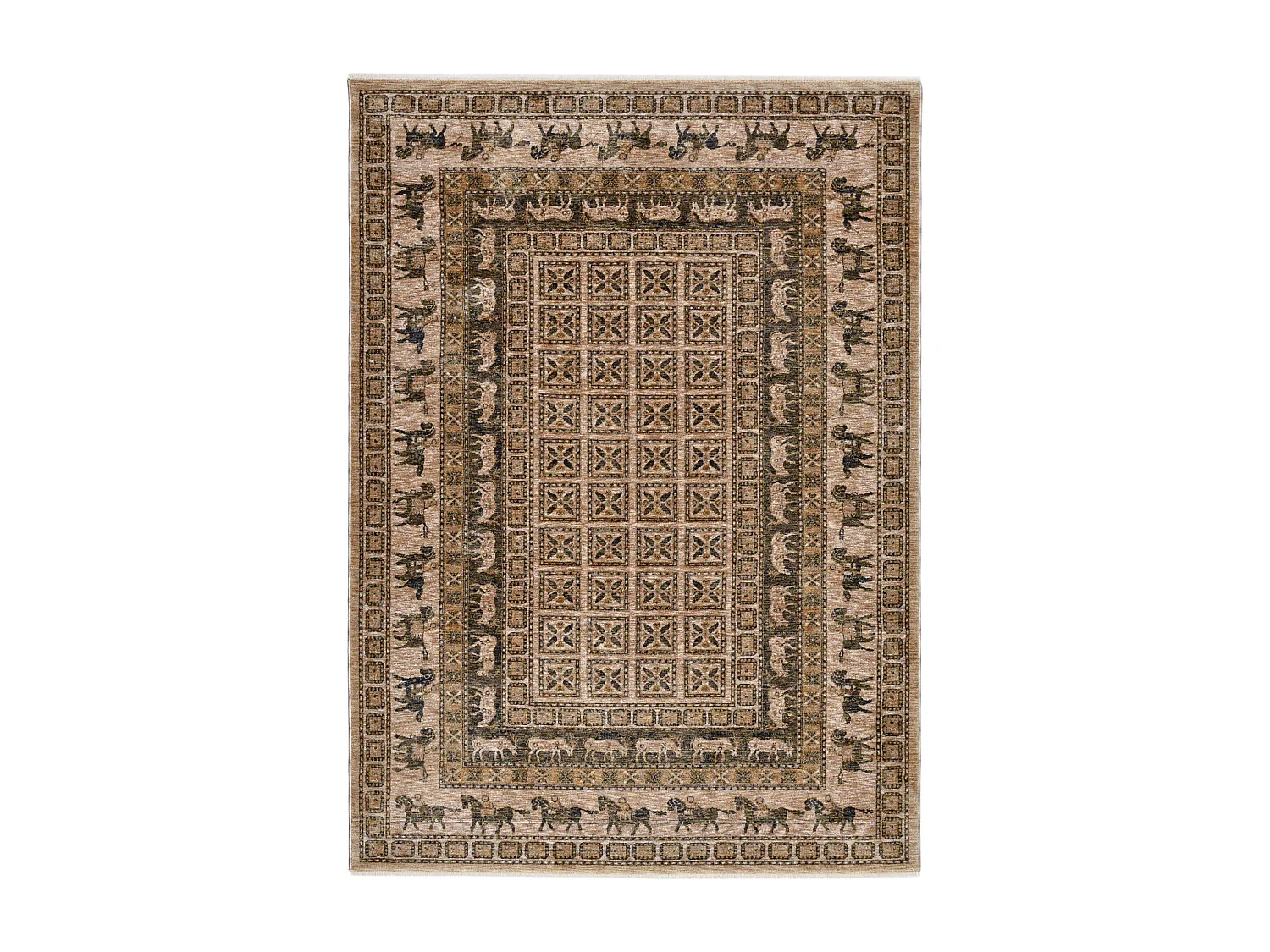 Tapijt met rand in oosterse stijl 120x180 cm beige multi Beatrice