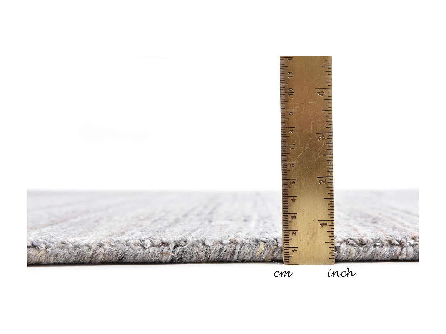 Tapis tissé à la main en laine et viscose 90x160 cm gris Sandiego