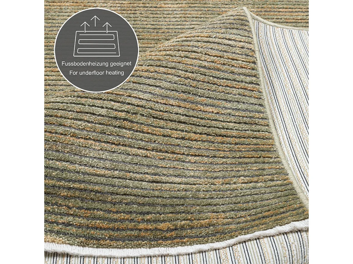Tapis à tissage plat aspect court 160x230 cm vert Corduletta