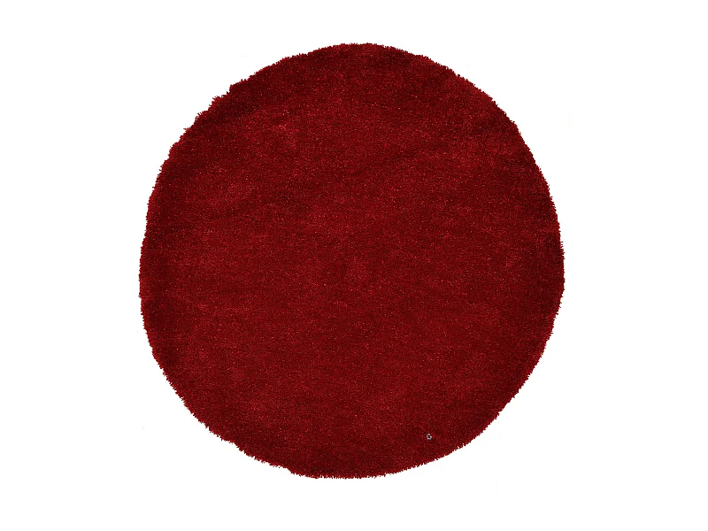 Tapis Shaggy tufté à la main 140x140 cm rouge Cozy