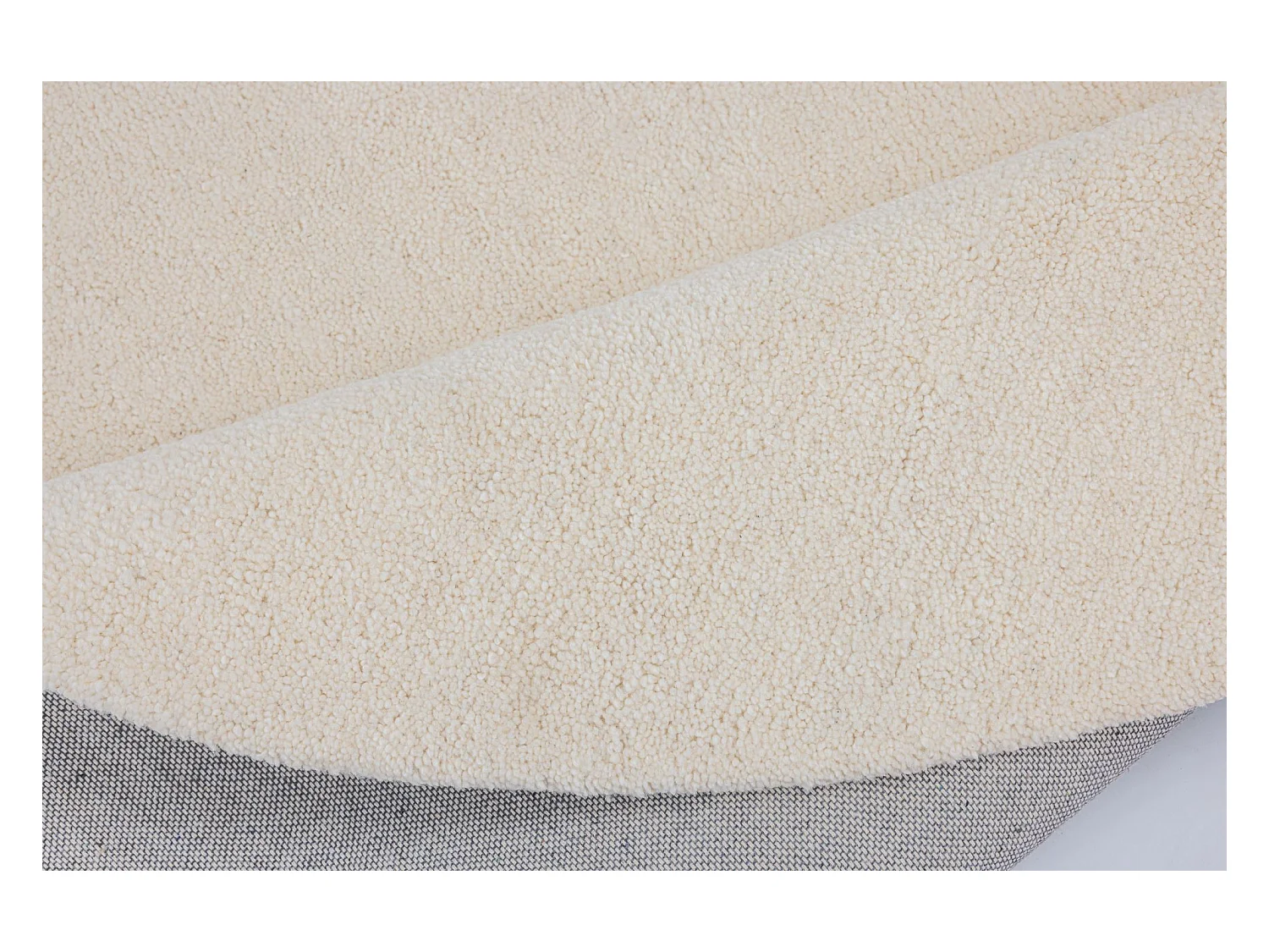 Handgetufteter Wollteppich im Berber Stil 240x240 cm Woll Weiß Royal Berber