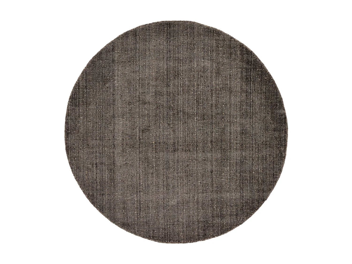 Tapis UNI rayé en viscose et laine 120x120 cm anthracite Venus