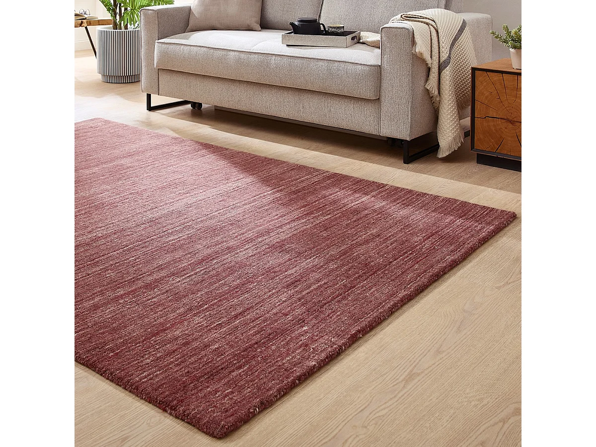 Tapis en laine UNI tissé à la main 40x60 cm rouge Pure