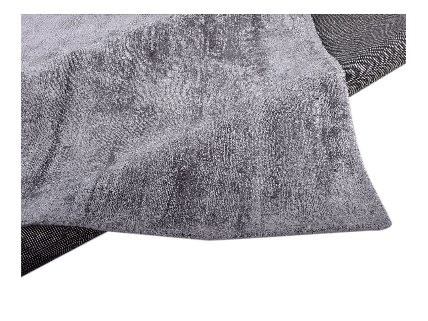 Tapis en viscose tissé à la main 160x230 cm anthracite Shine
