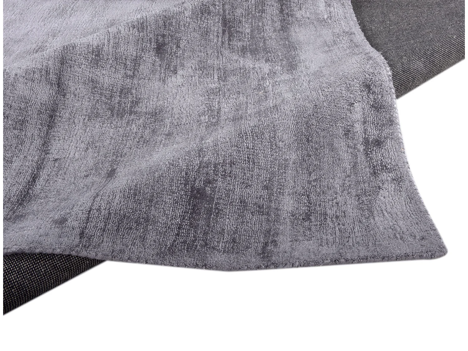 Tapis en viscose tissé à la main 160x230 cm anthracite Shine