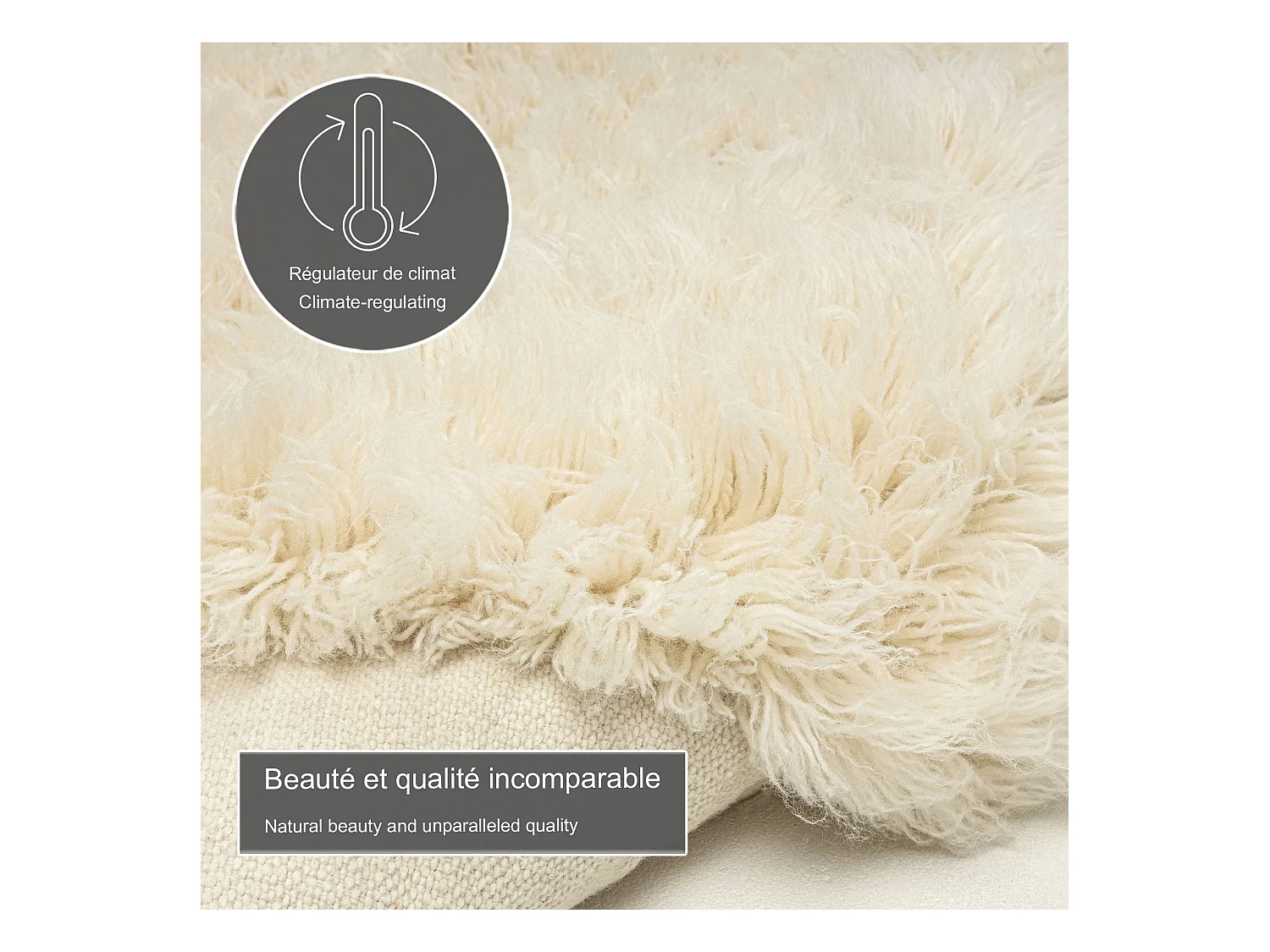 Tapis Flokati provenant de Grèce 70x620 cm natural Flokos 2450