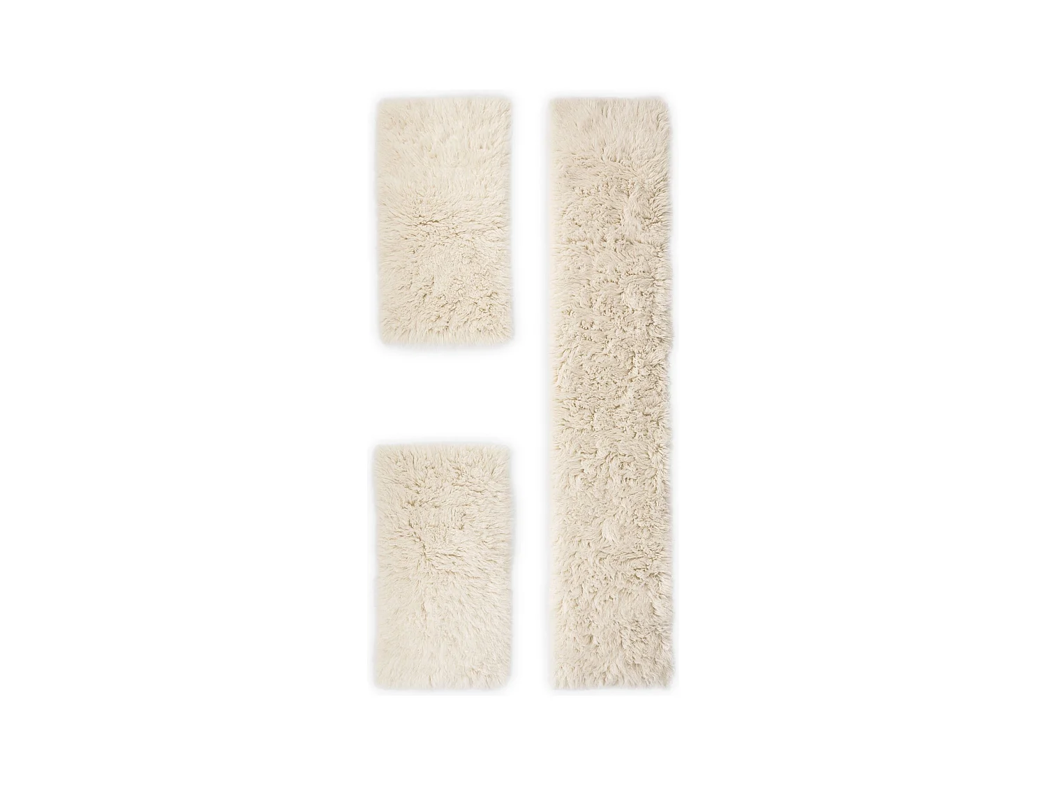 Flokati Teppich aus Griechenland 70x620 cm Natur Flokos 2450