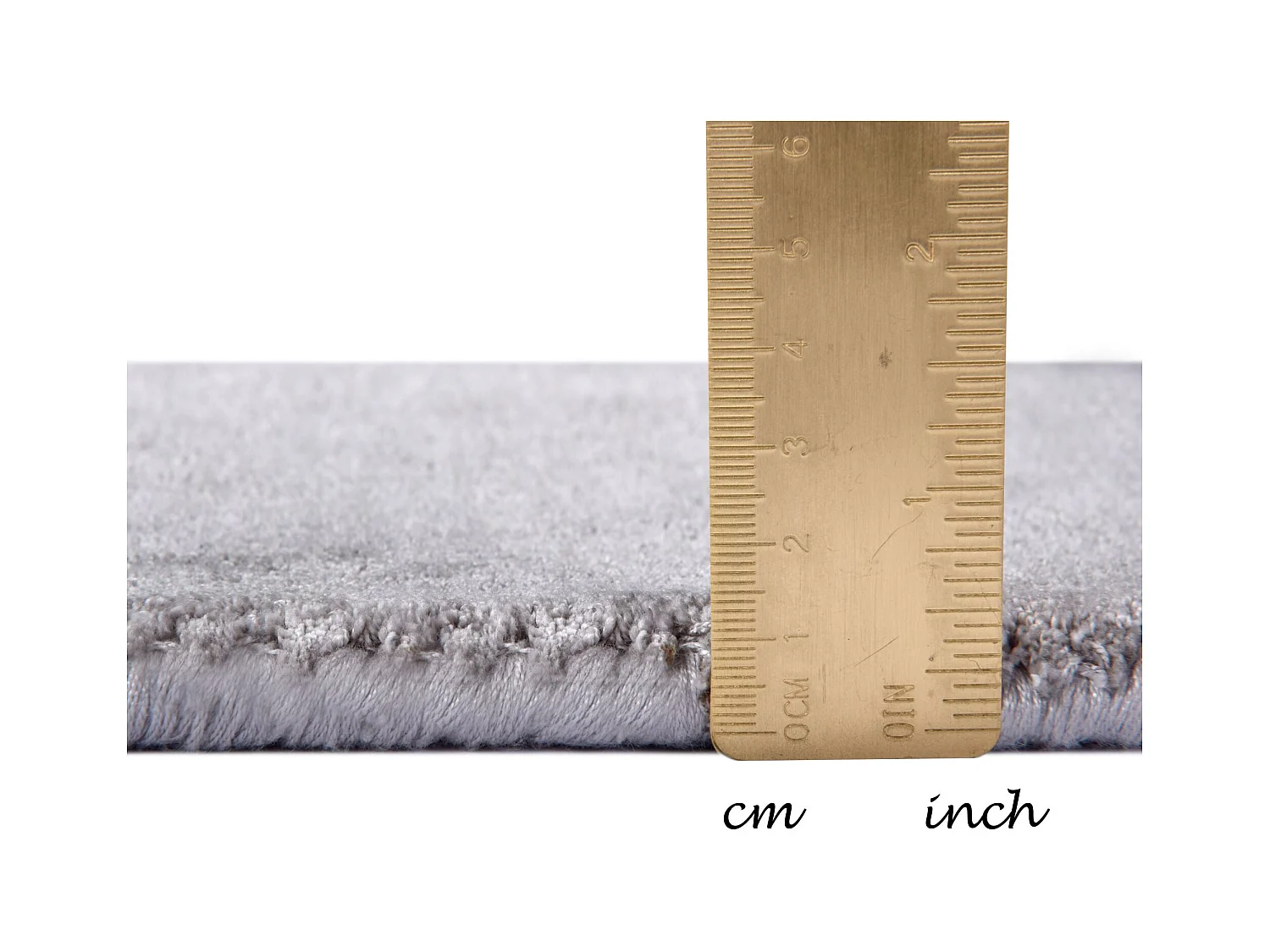 Tapis en viscose tissé à la main 50x80 cm gris Shine