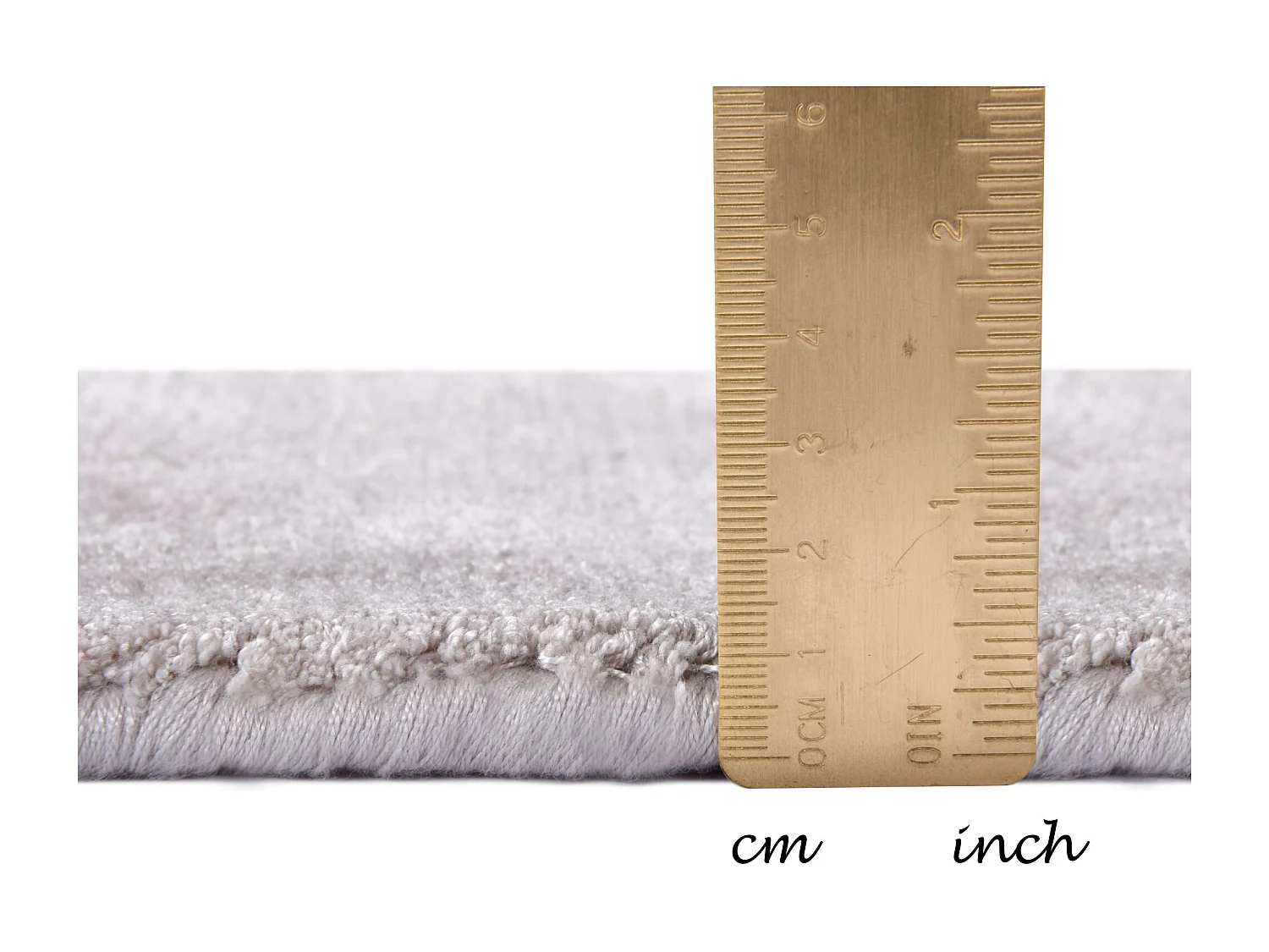 Handgewebter Viskoseteppich 85x155 cm Hellbraun Shine