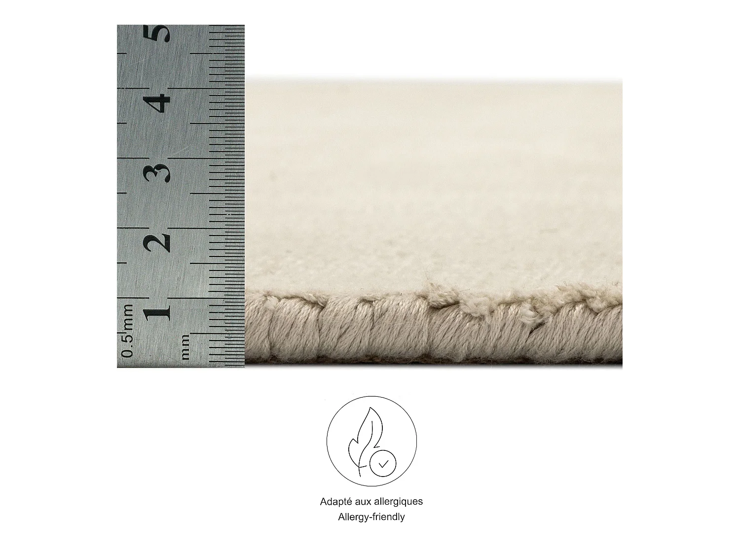 Tapis tissé à la main en viscose70x140 cm crème Star