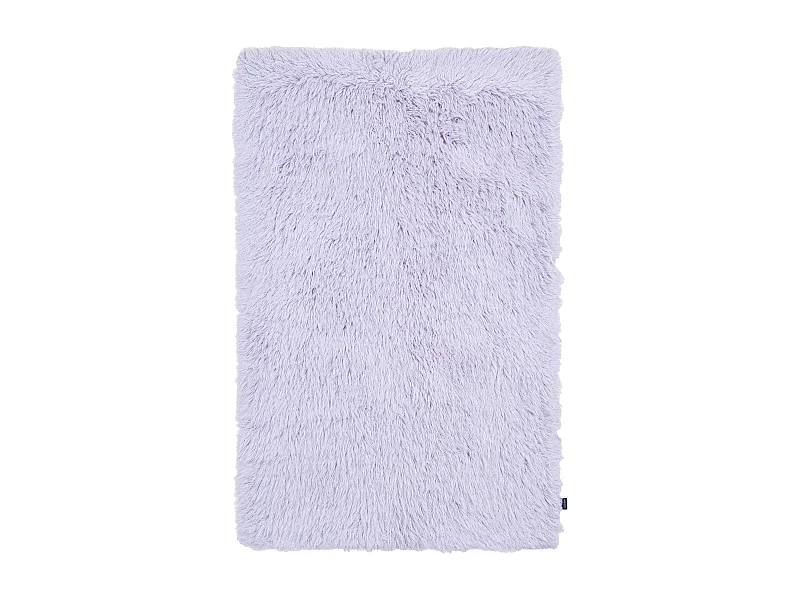 Handgewebter Naturwollshaggy 140x190 cm Lila Fluffy