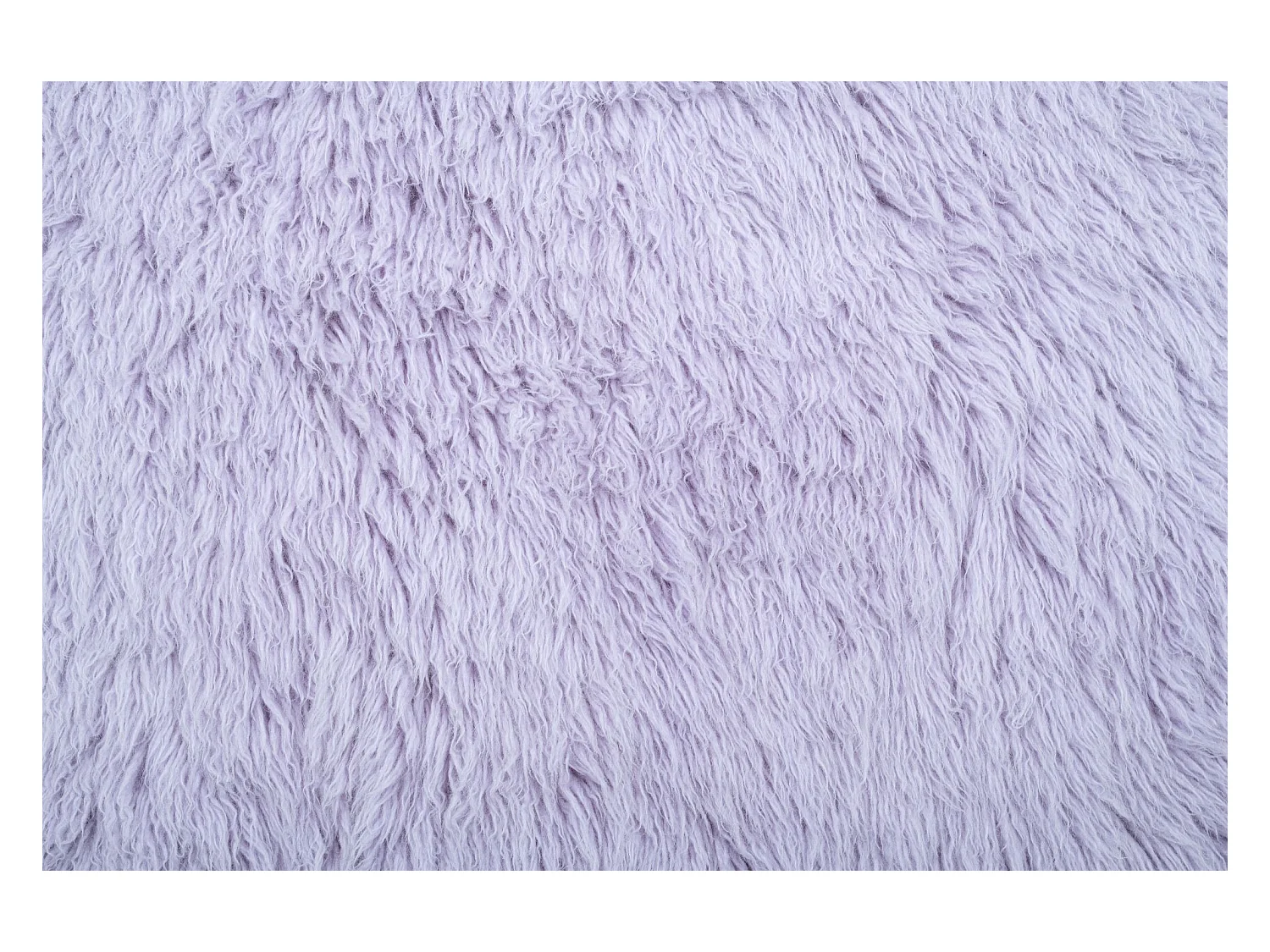 Handgewebter Naturwollshaggy 140x190 cm Lila Fluffy