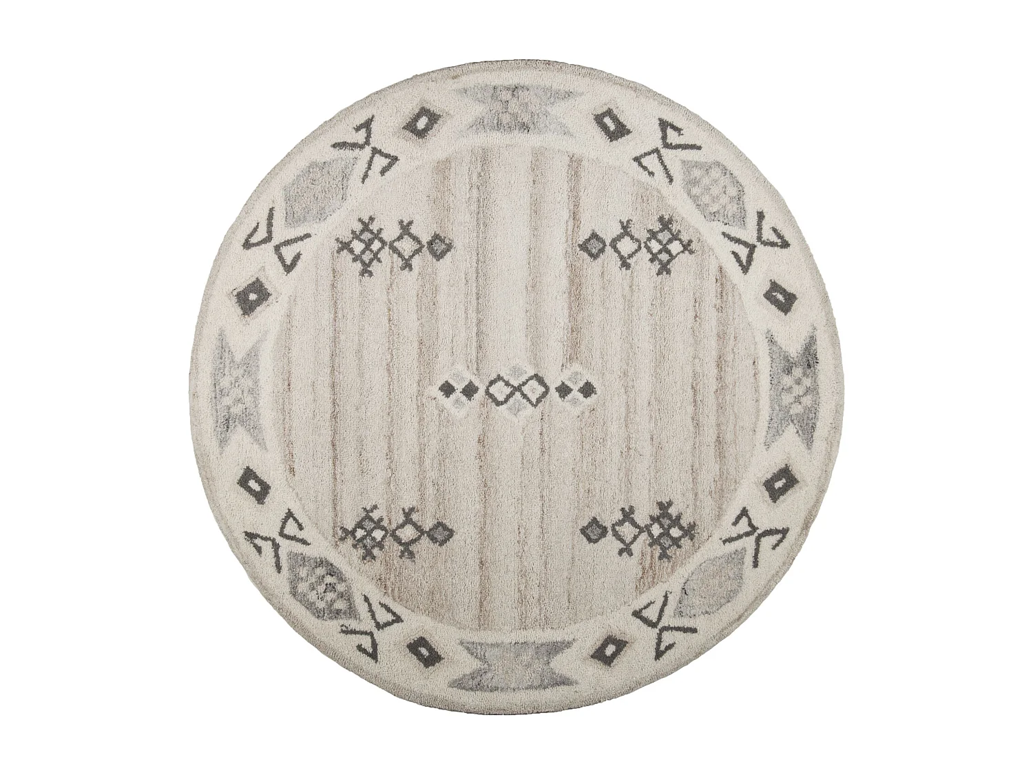 Tapis en laine tufté à la main, style berbère 150x150 cm mélange Royal Berber