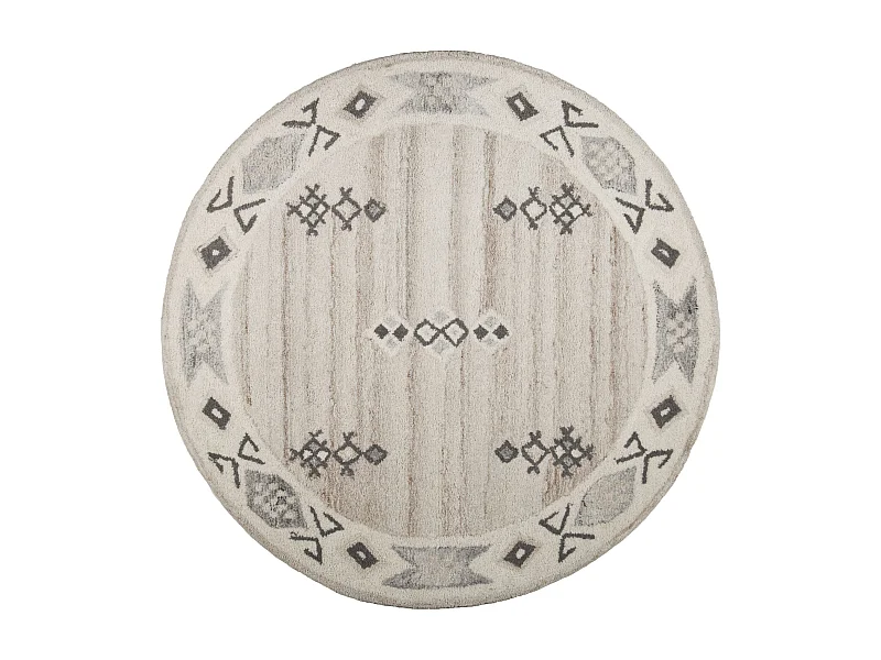 Handgetufteter Wollteppich im Berber Stil 150x150 cm Melange Royal Berber