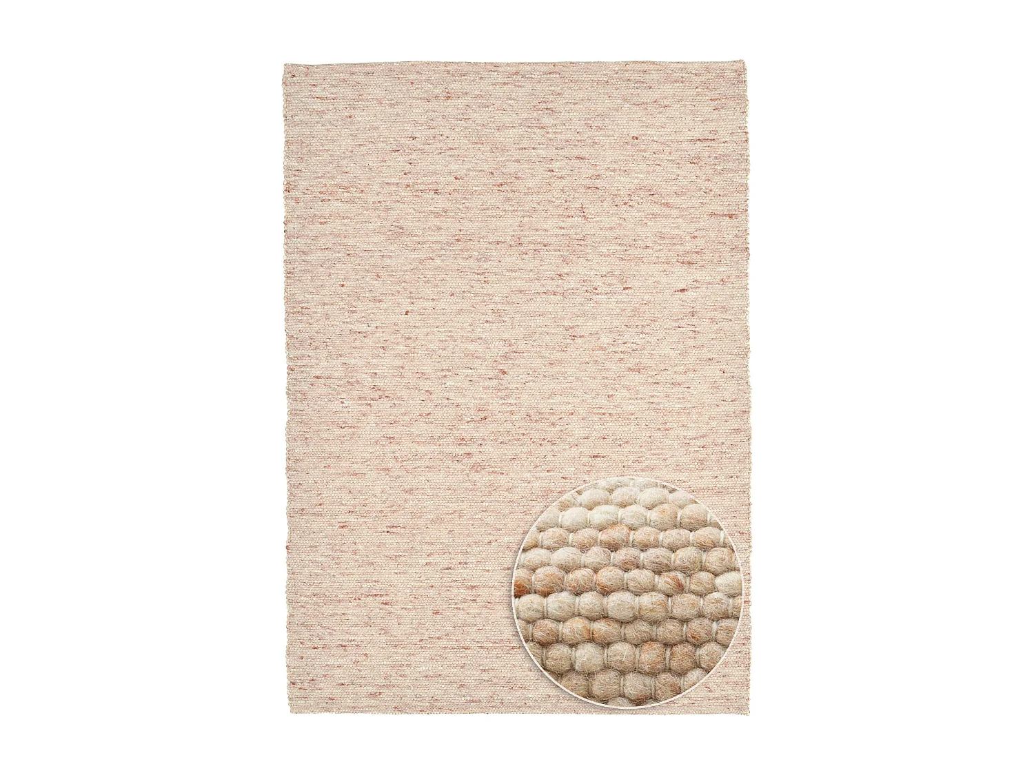 Tapis en laine réversible tissé à la main 70x140 cm Beige foncé Alpen