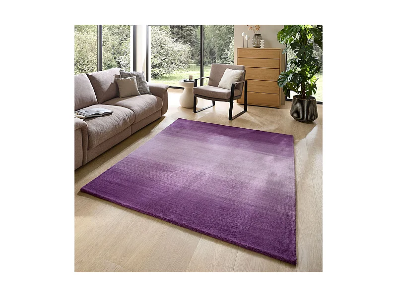 Tappeto in lana con sfumature di colore 160x230 cm viola Wool Comfort