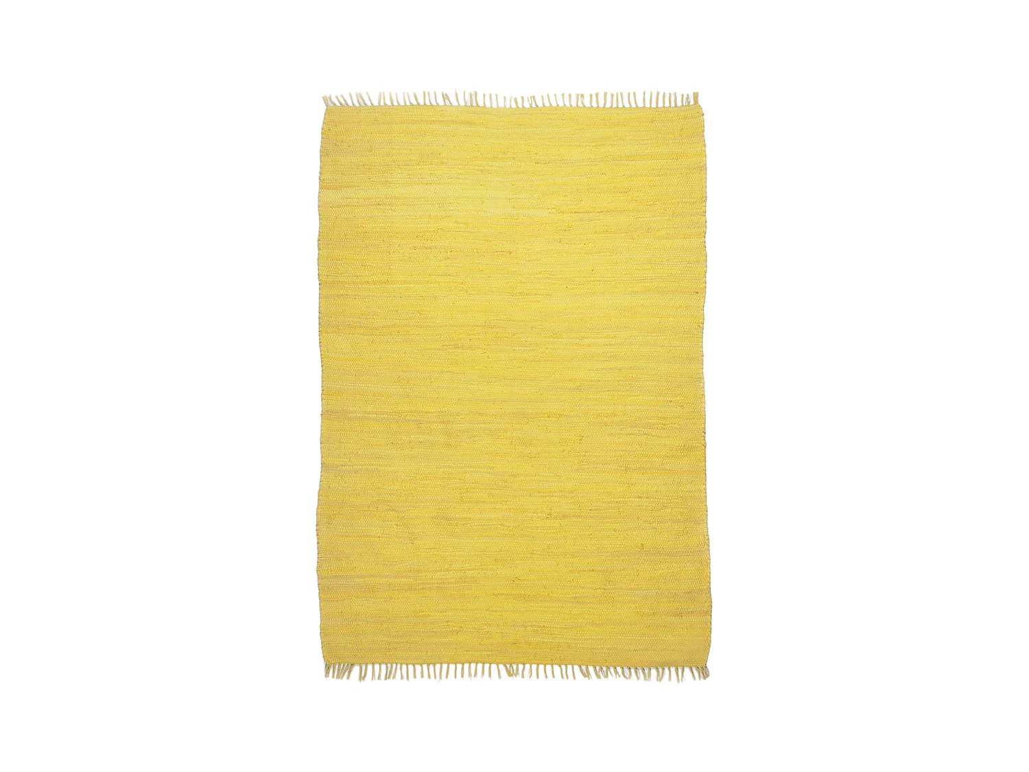 Tapis en coton tissé à la main et réversible 160x230 cm jaune Happy Cotton