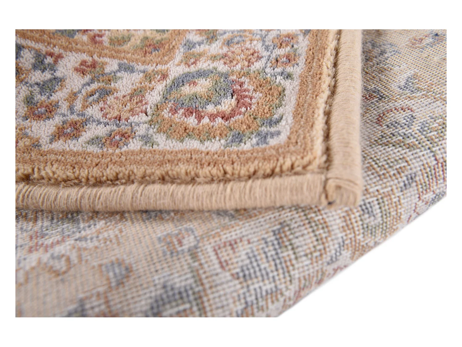 Tapis d'Orient tissé avec bordure 160x230 cm sable Dolna