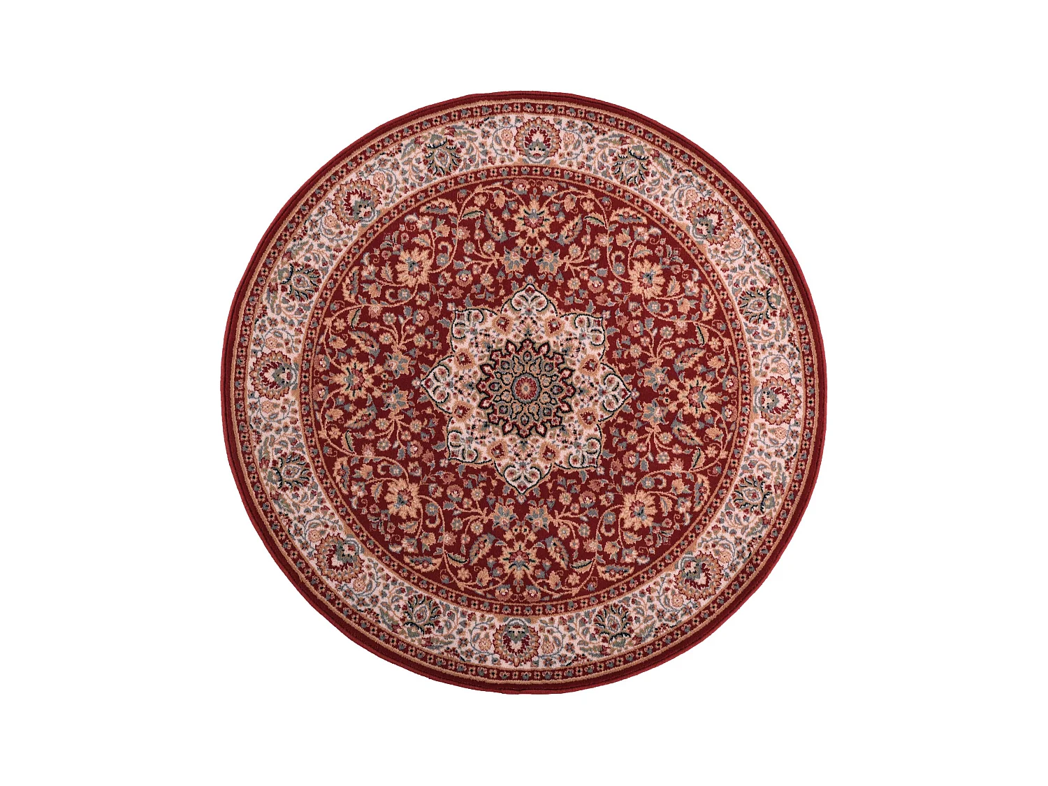 Geweven oosters tapijt met rand 200x200 cm rood Dolna
