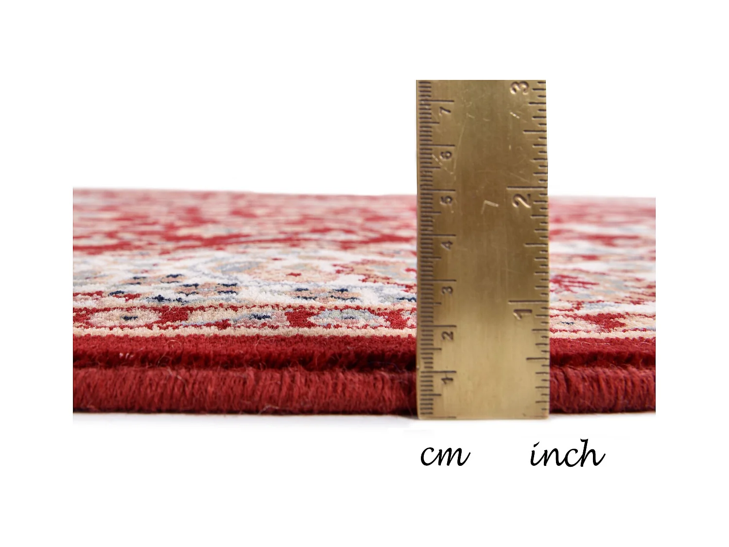Tapis d'Orient tissé avec bordure 200x200 cm rouge Dolna