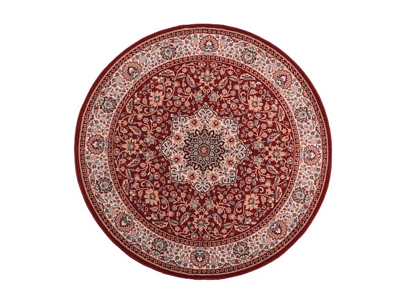 Tappeto orientale tessuto con bordatura 200x200 cm Rosso Dolna