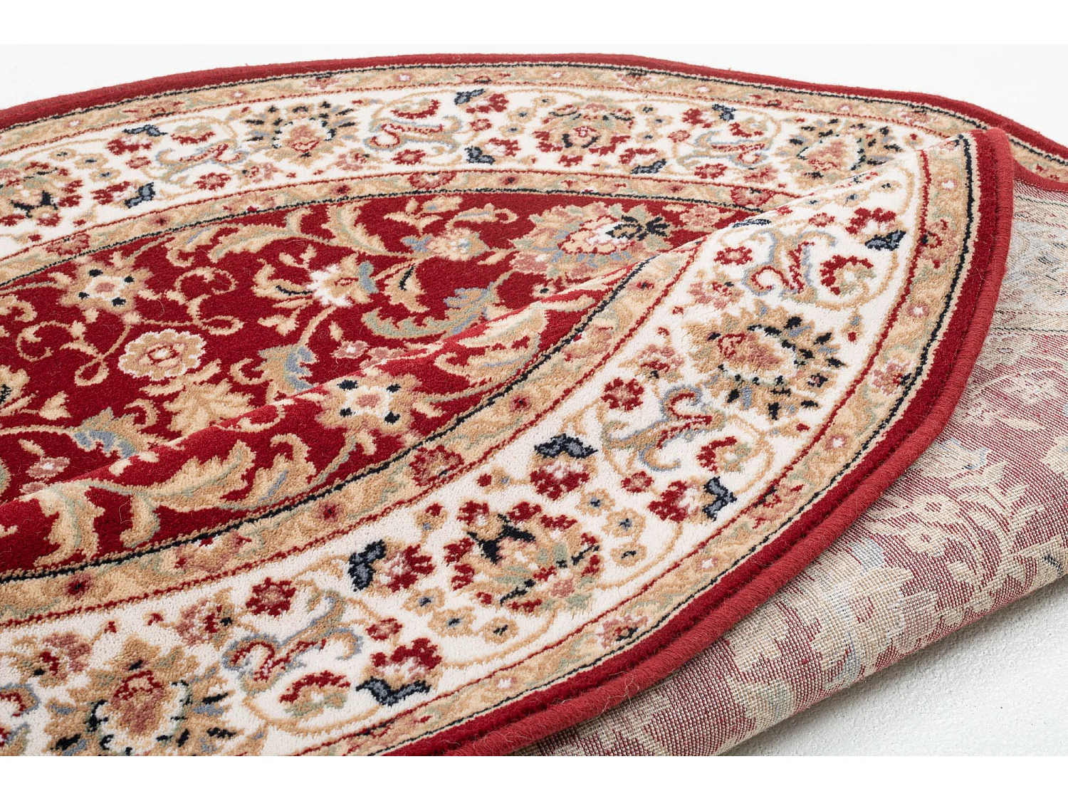 Tapis d'Orient tissé avec bordure 240x240 cm rouge Dolna