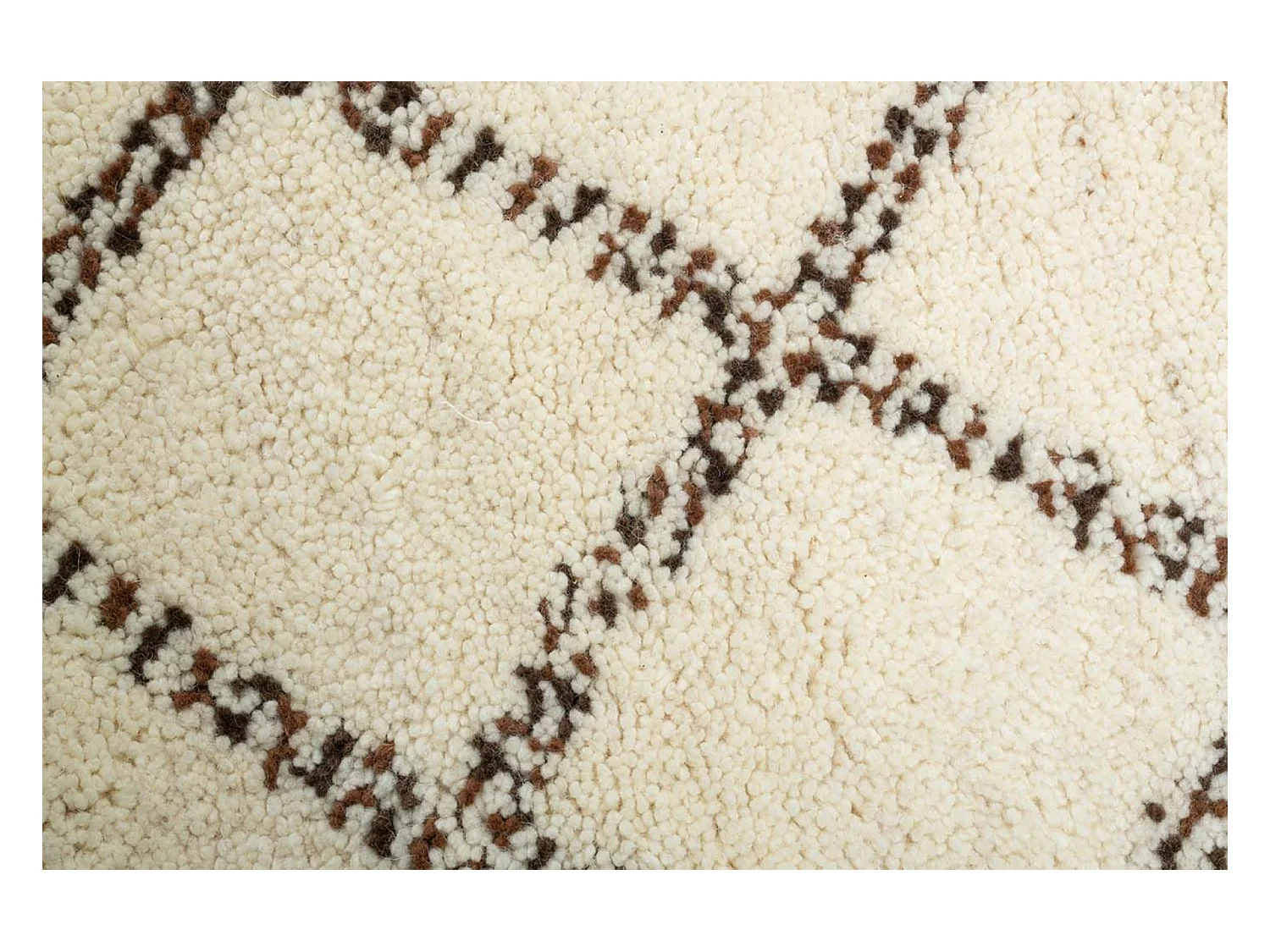 Tapis berbère Marmoucha noué à la main  190x290 cm noir et blanc Marmoucha