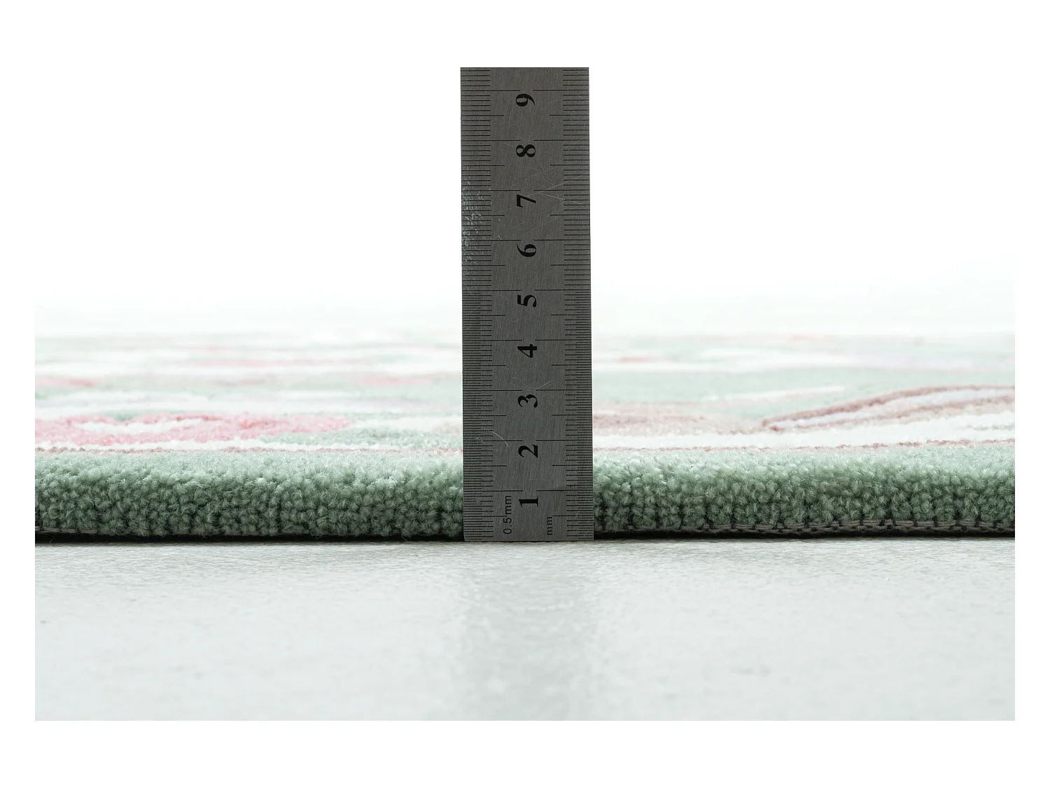 Tapis tufté à la main avec bordure, style Aubusson  190x290 cm vert Ming