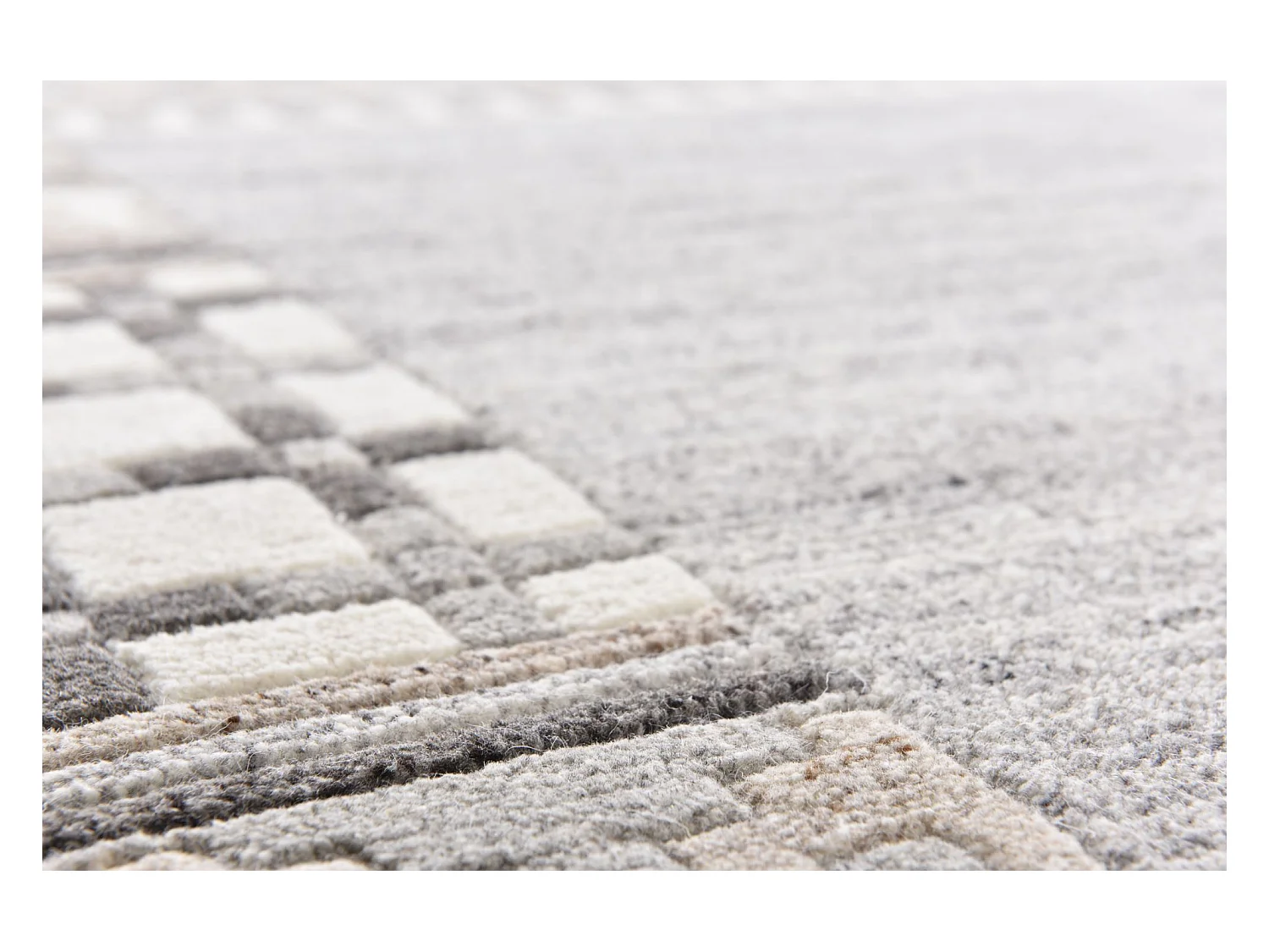 Tapis en laine noué à la main 250x350 cm natural beige Nakarta