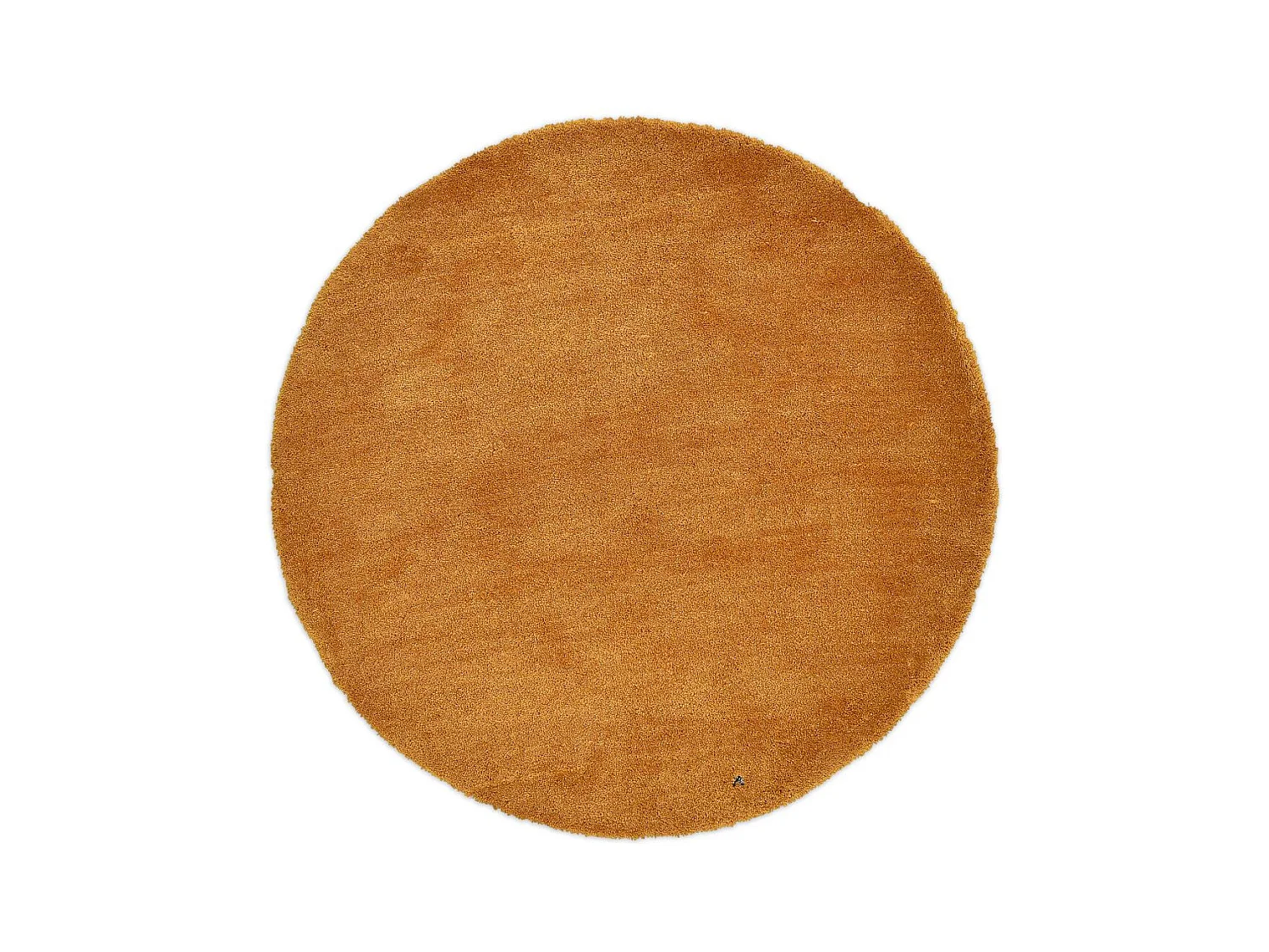 Handgetufteter Shaggyteppich 140x140 cm Gold Cozy
