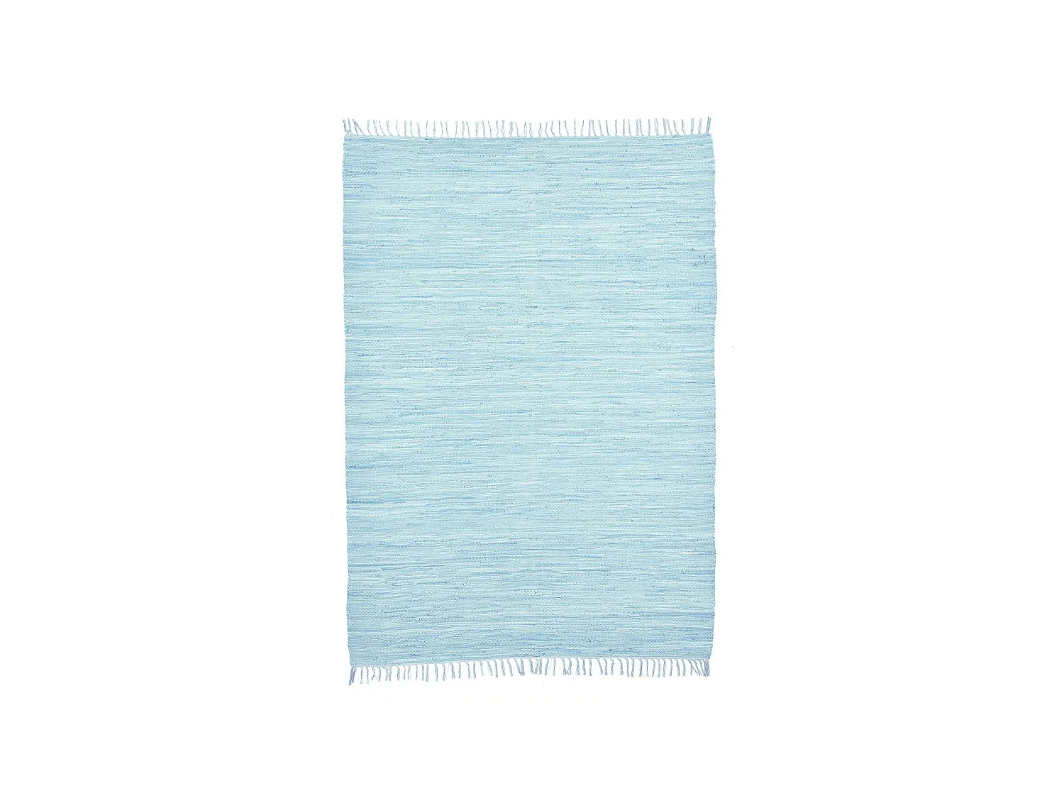 Tapis en coton tissé à la main et réversible 90x160 cm bleu clair Happy Cotton