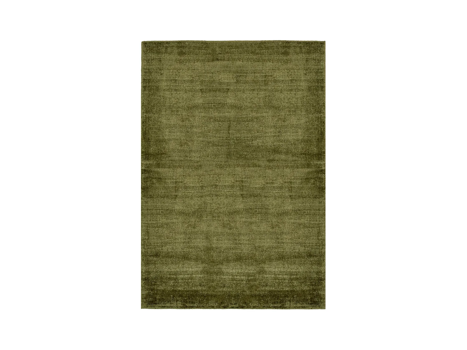 Handgewebter Viskoseteppich 85x155 cm Moos Shine