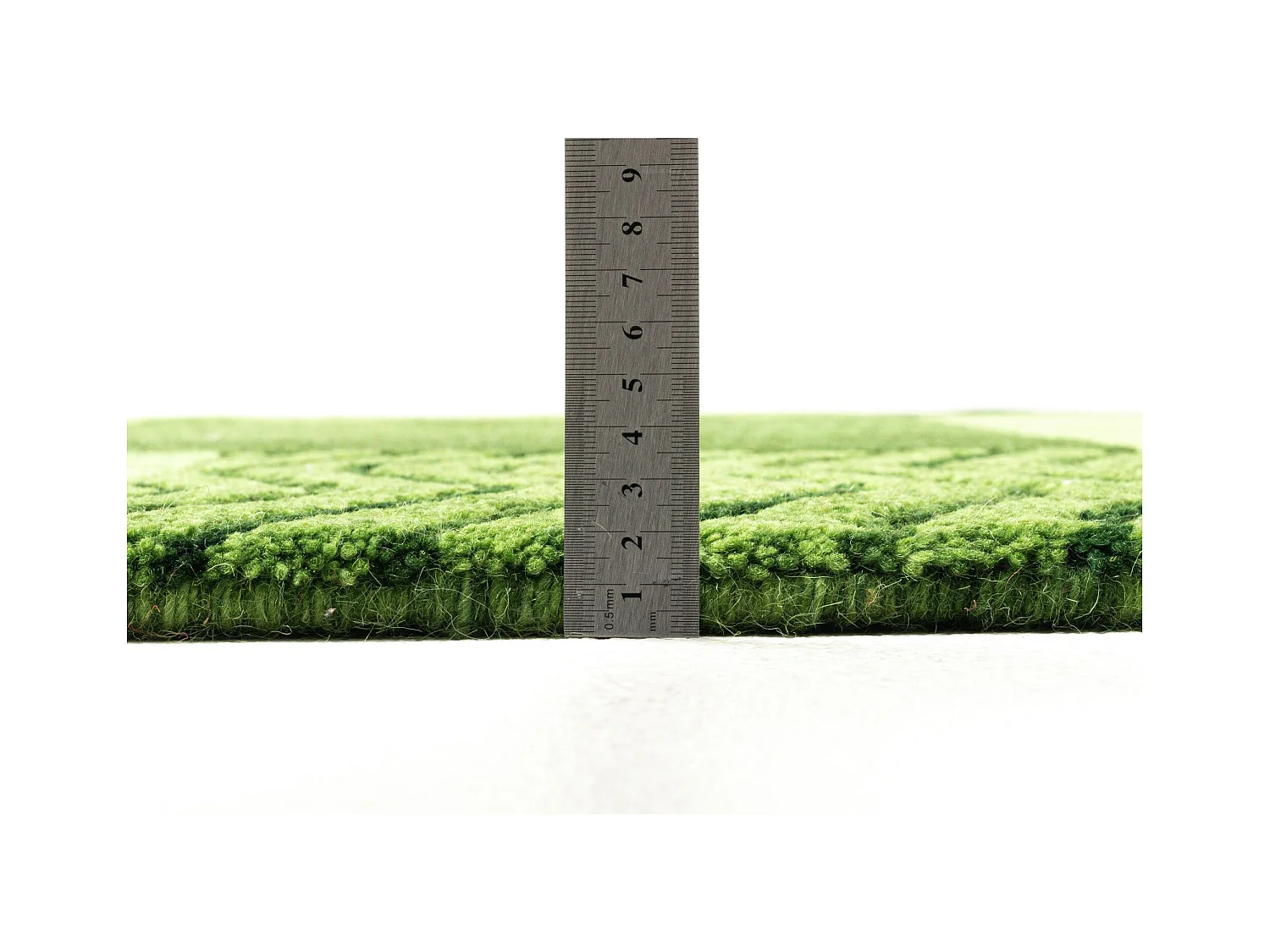 Tapis en laine noué à la main, style patchwork  60x90 cm vert Domas