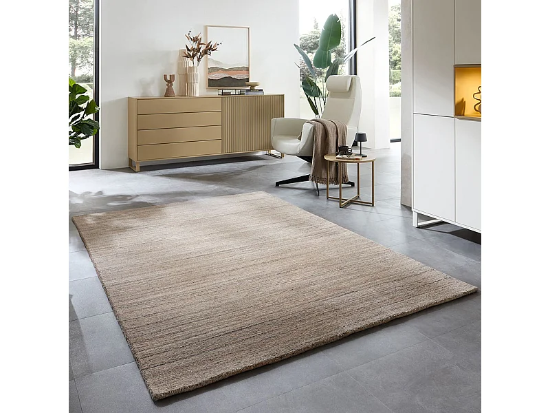 Handgewebter Teppich aus Wolle und Viskose 250x300 cm Rose Sandiego