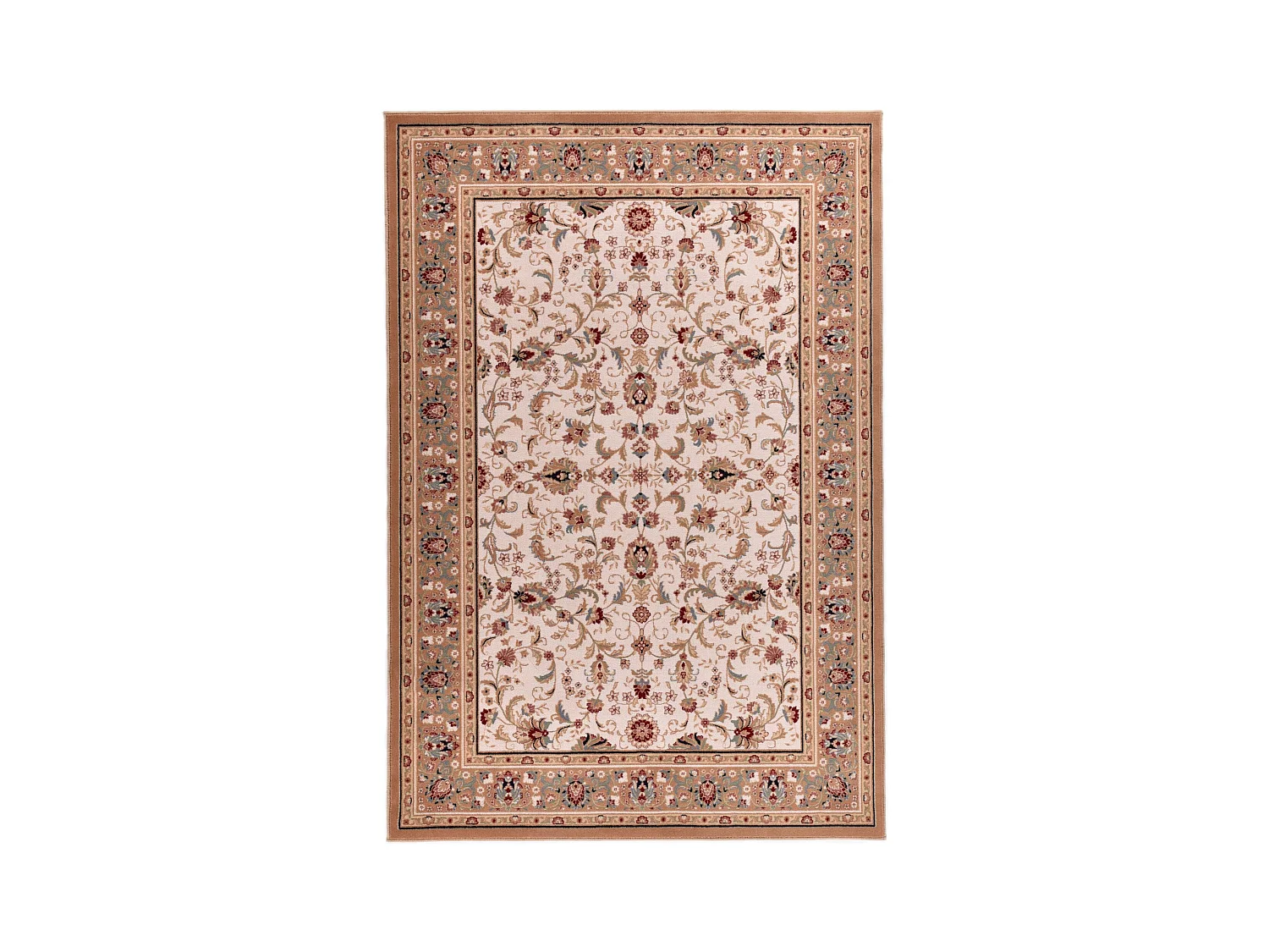 Gewebter Orientteppich mit Bordüre 160x230 cm Beige Dolna