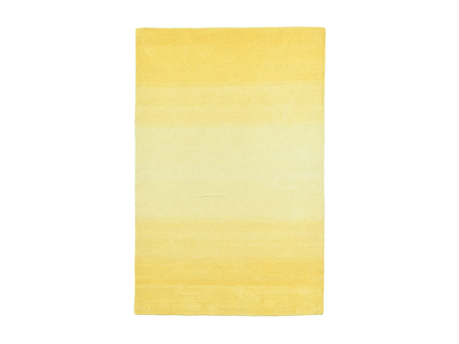 Tapis en laine avec dégradé de couleurs 70x140 cm jaune Wool Comfort