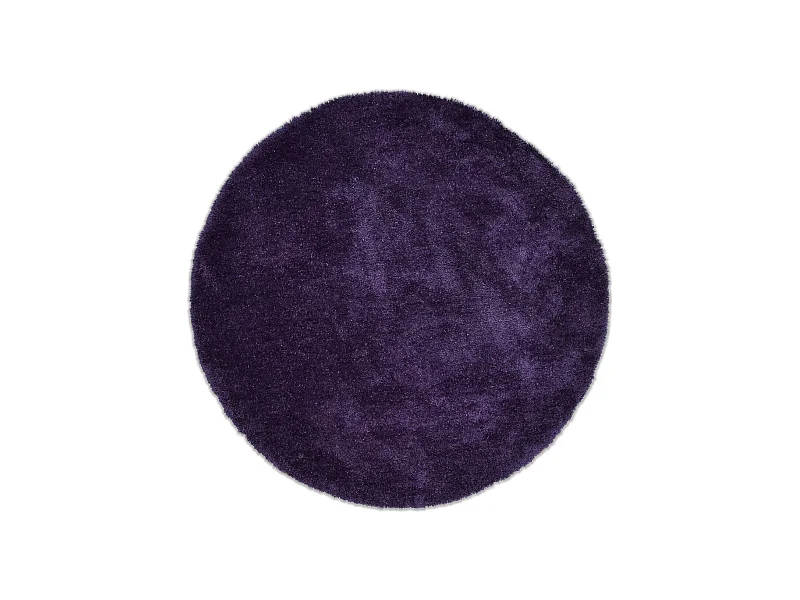 Handgetufteter Shaggyteppich 140x140 cm Lila Cozy