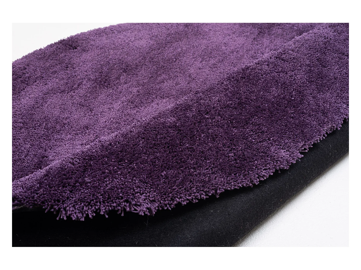 Handgetufteter Shaggyteppich 140x140 cm Lila Cozy